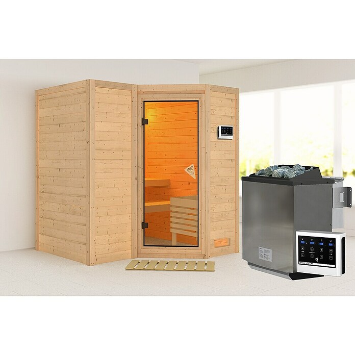 Karibu Massivholzsauna Sahib 1