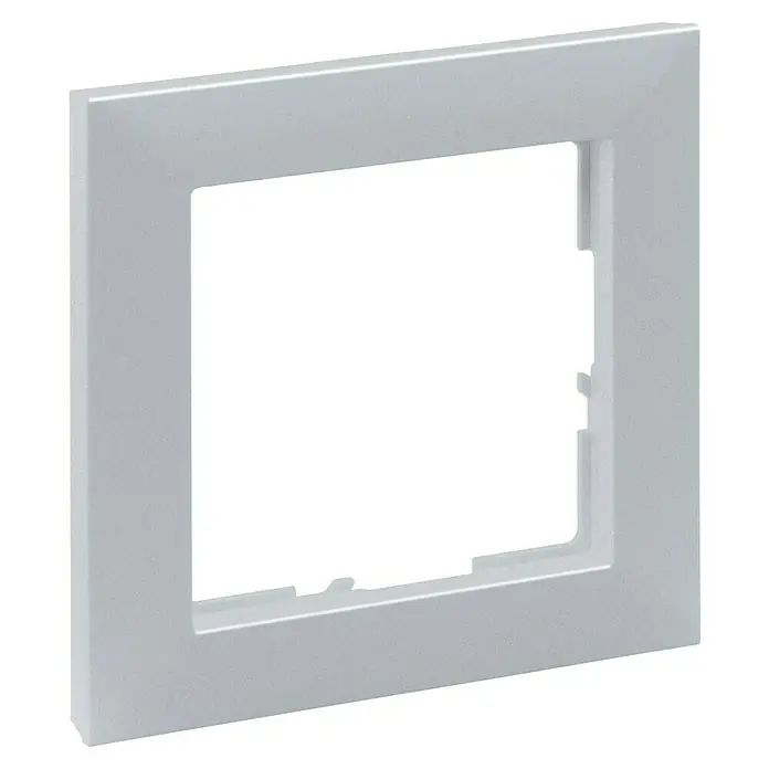 Legrand Suno Marco - Aluminio, Modelo de mecanismos: x 1, Plástico, Colocar - Marco de cubierta de plástico gris claro para interruptor o enchufe eléctrico.
