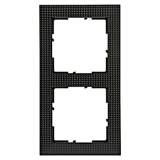 Legrand Suno Marco (Negro, Cepillado, Modelo de mecanismos: x 2, Plástico, Colocar)