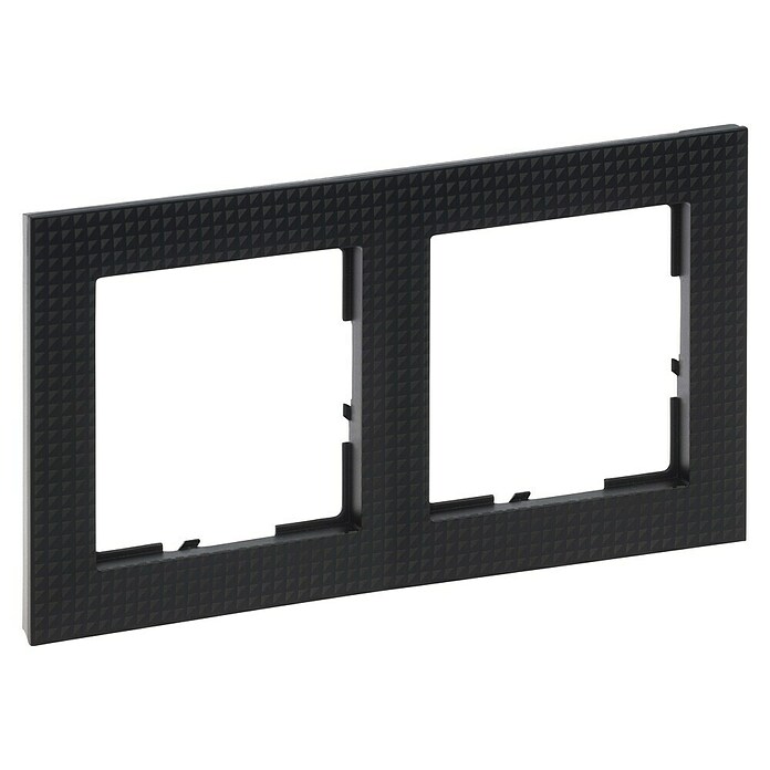 Legrand Suno Marco (Negro, Cepillado, Modelo de mecanismos: x 2, Plástico, Colocar) | BAUHAUS