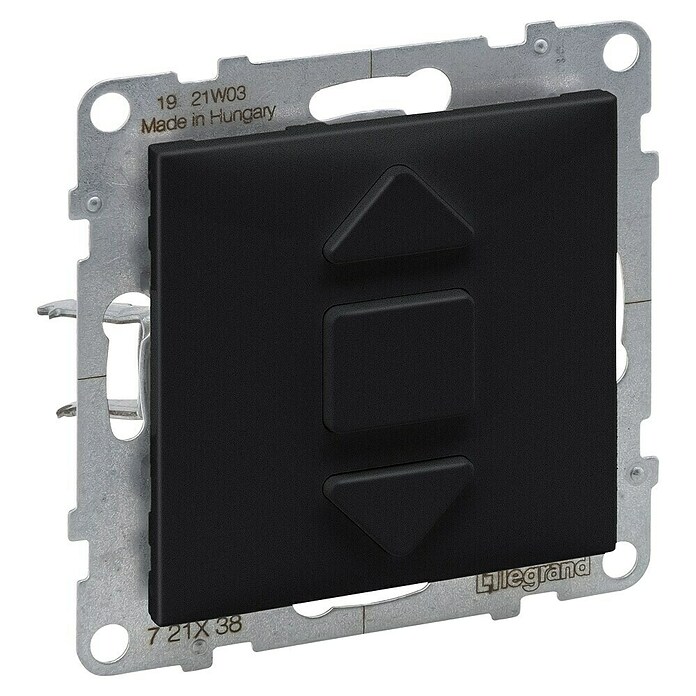 Legrand Suno Interruptores para persianas (Negro, Corriente nominal: 6 A, 250 V) | BAUHAUS