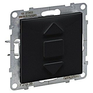 Legrand Suno Pulsador para persianas (Negro, Corriente nominal: 6 A, 250 V)