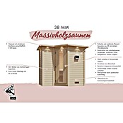 Karibu Massivholzsauna Sahib 1