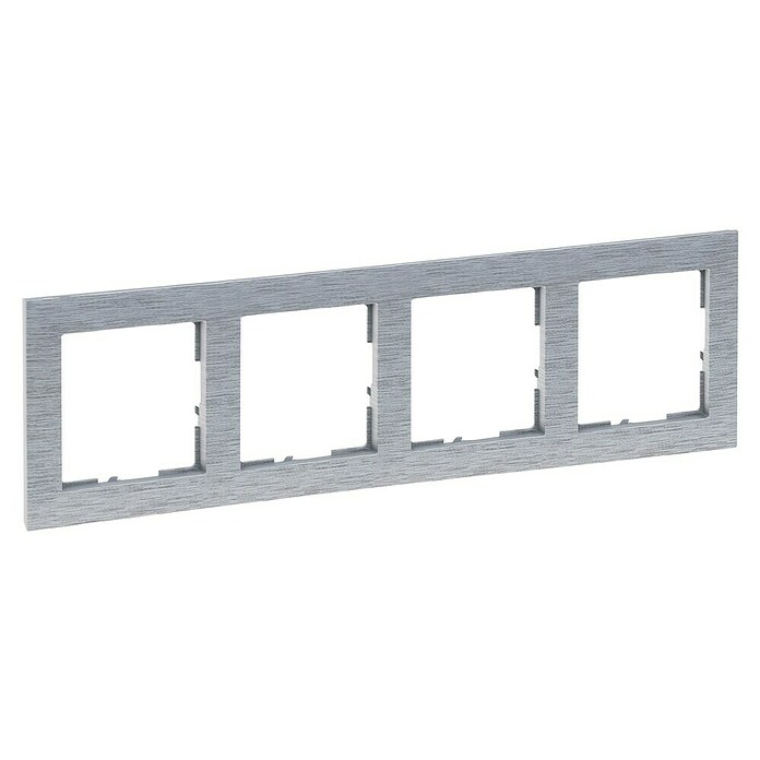 Legrand Suno Marco (Aluminio, Cepillado, Modelo de mecanismos: x 4, Plástico, Colocar) | BAUHAUS