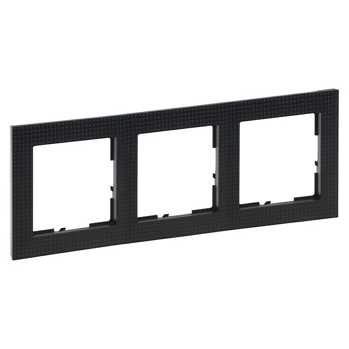 Legrand Suno Marco (Negro, Cepillado, Modelo de mecanismos: x 3, Plástico, Colocar) | BAUHAUS