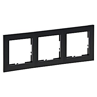 Legrand Suno Marco (Negro, Cepillado, Modelo de mecanismos: x 3, Plástico, Colocar)