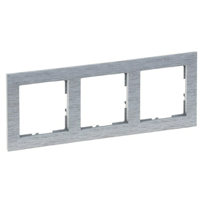 Legrand Suno Marco (Aluminio, Cepillado, Modelo de mecanismos: x 3, Plástico, Colocar) | BAUHAUS