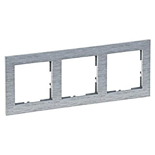 Legrand Suno Marco (Aluminio, Cepillado, Modelo de mecanismos: x 3, Plástico, Colocar)