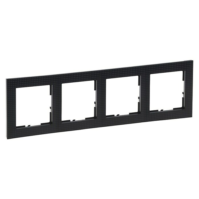 Legrand Suno Marco (Negro, Cepillado, Modelo de mecanismos: x 4, Plástico, Colocar) | BAUHAUS