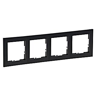 Legrand Suno Marco (Negro, Cepillado, Modelo de mecanismos: x 4, Plástico, Colocar)