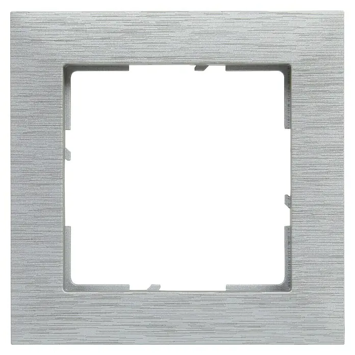 Legrand Suno Marco - Aluminio, Cepillado, Modelo de mecanismos: x 1, Plástico, Colocar - Marco cepillado color plateado para un interruptor o enchufe eléctrico.