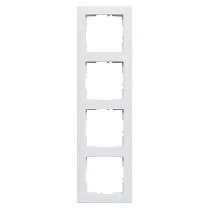 Legrand Suno Marco - Blanco, Modelo de mecanismos: x 4, Plástico, Colocar - Marco blanco con cuatro aberturas rectangulares.