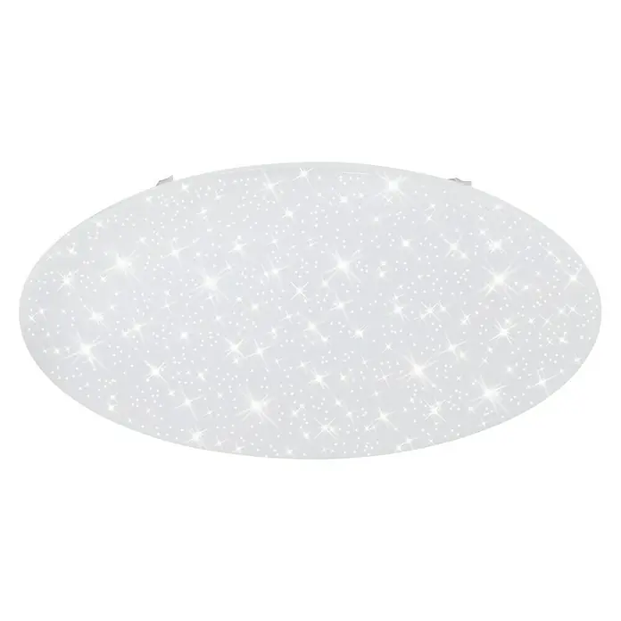 Prisma Leuchten Plafón LED Astrea - 80 W, Blanco, Blanco cálido, Diámetro: 76 cm - Una moderna lámpara de techo ovalada con un patrón de estrellas, que emite una luz suave y atmosférica. Ideal para habitaciones infantiles y salones.