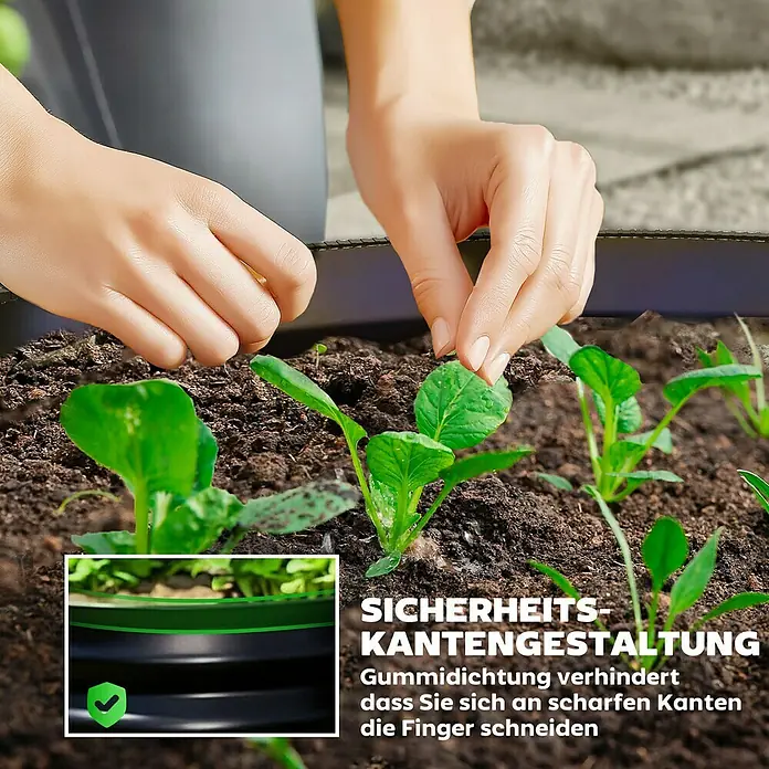 Outsunny Hochbeet - Stahl, Dunkelgrau
