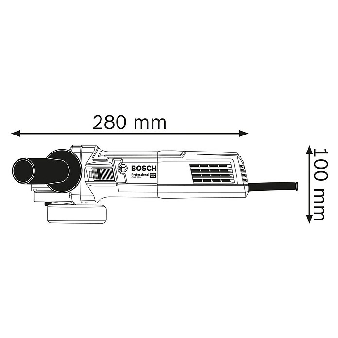 Bosch Professional Amoladora eléctrica GWS 880 (900 W, Diámetro disco: 125 mm, Número de revoluciones de marcha en vacío: 11.000 r.p.m.) | BAUHAUS