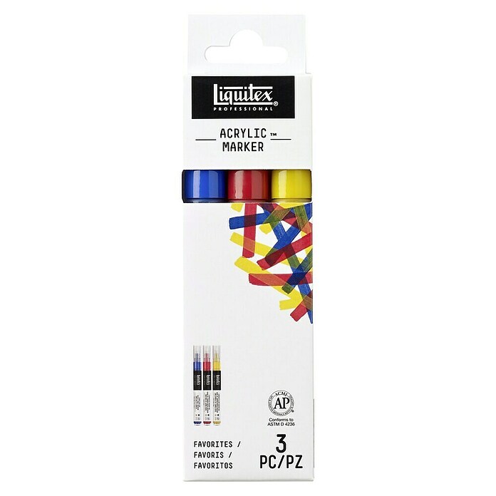 Liquitex Professional Acryl-Marker – Hochpigmentiert, Wasserfest, Lichtecht, Feine Spitze (2-4 Mm), Farbe: Kadmiumgelb Mittel