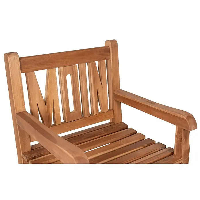 Bene Living Gartenstuhl Moin - Teakholz, Natur, B x T x H: 60 x 60 x 91 cm