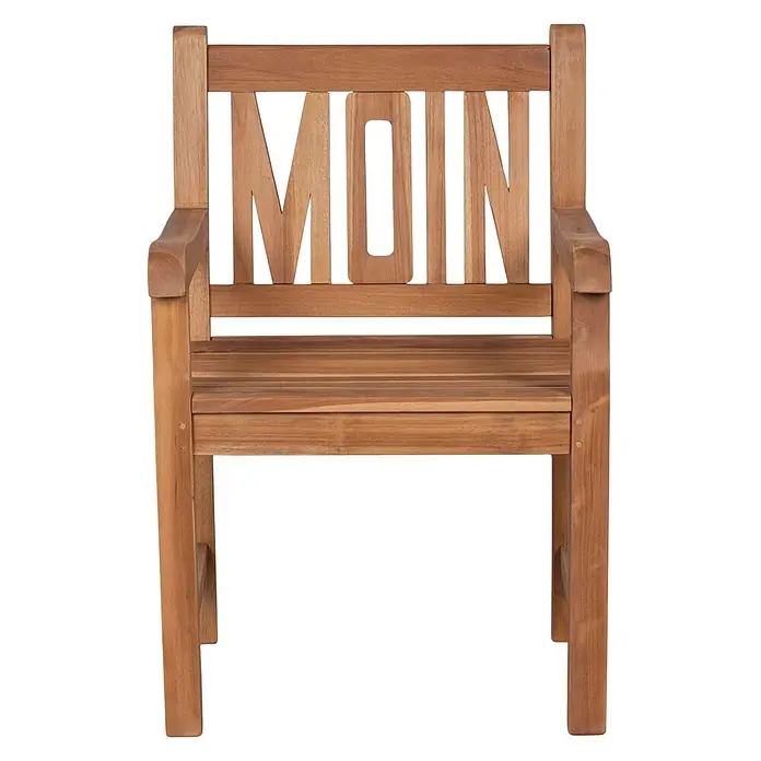 Bene Living Gartenstuhl Moin - Teakholz, Natur, B x T x H: 60 x 60 x 91 cm
