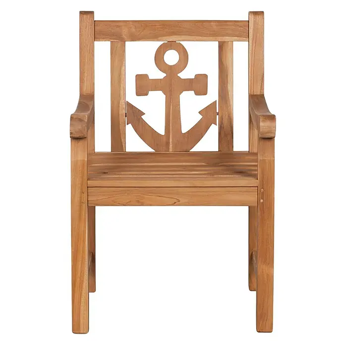 Bene Living Gartenstuhl Anker - Teakholz, Natur, B x T x H: 60 x 60 x 91 cm