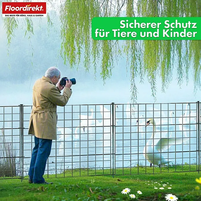 Floordirekt Zaun-Set Pablo 5-teilig Anthrazit - 77,5 x 99 cm, Anthrazit