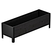 Upyard Macetero para plantas Modernbox Niedrig (118 x 36 x 32 cm, Madera, Negro) | BAUHAUS