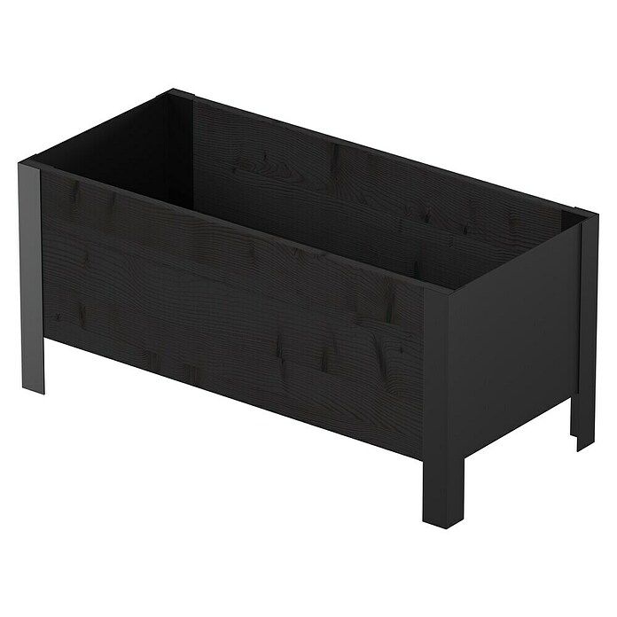 Upyard Pflanzkasten Modernbox niedrig (78 x 36 x 32 cm, Holz, Schwarz) | BAUHAUS
