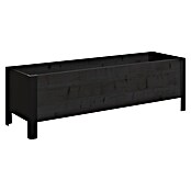 Upyard Macetero para plantas Modernbox Niedrig (118 x 36 x 32 cm, Madera, Negro) | BAUHAUS