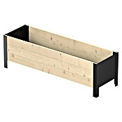 Upyard Pflanzkasten Modernbox niedrig (118 x 36 x 32 cm, Holz, Natur/Schwarz) | BAUHAUS