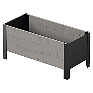 Upyard Macetero para plantas Modernbox Niedrig (78 x 36 x 32 cm, Madera, Gris)