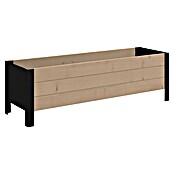 Upyard Pflanzkasten Modernbox niedrig (118 x 36 x 32 cm, Holz, Braun/Schwarz) | BAUHAUS