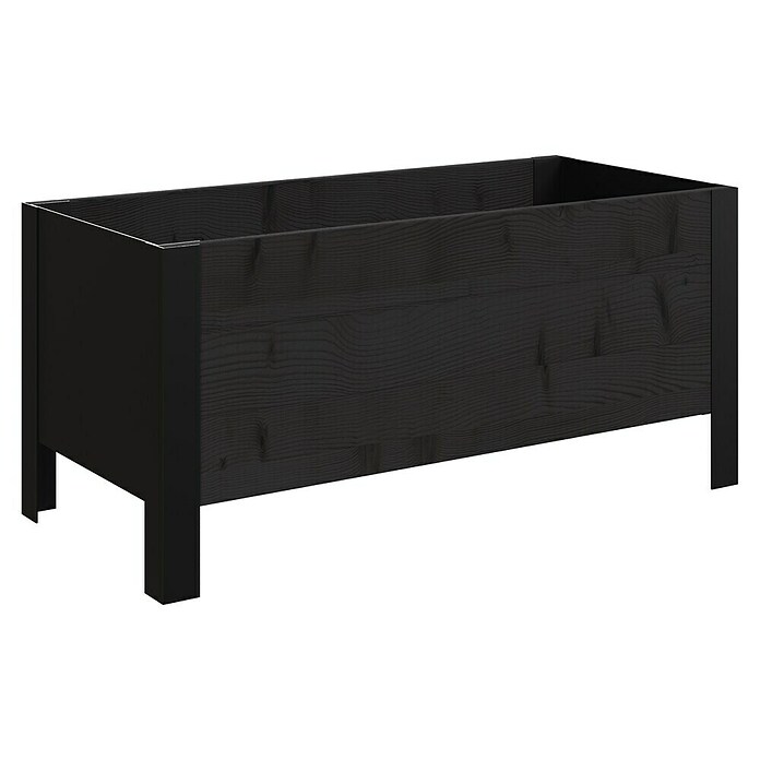 Upyard Pflanzkasten Modernbox niedrig (78 x 36 x 32 cm, Holz, Schwarz) | BAUHAUS