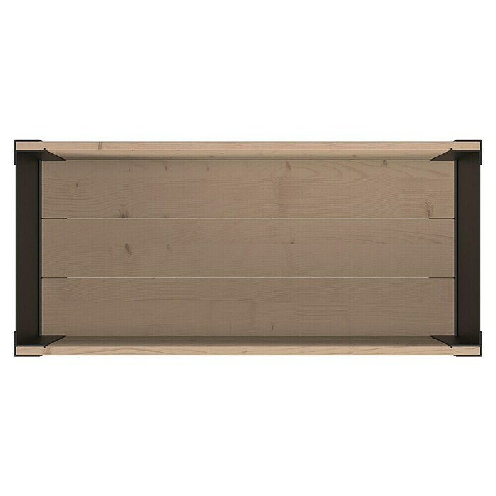 Upyard Pflanzkasten Modernbox niedrig (78 x 36 x 32 cm, Holz, Braun/Schwarz) | BAUHAUS