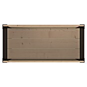 Upyard Pflanzkasten Modernbox niedrig (78 x 36 x 32 cm, Holz, Braun/Schwarz) | BAUHAUS