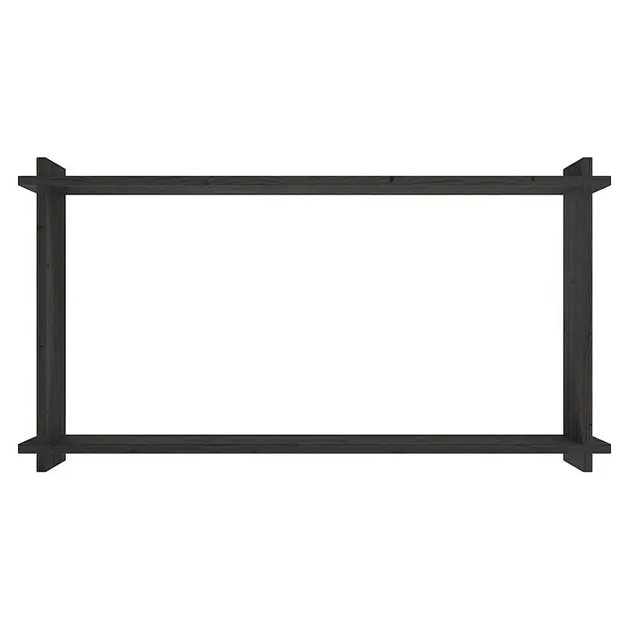 Upyard Hochbeet Multibox - L x B x H: 119 x 59,5 x 29,5 cm, Holz, Schwarz - Dunkler rechteckiger Holzrahmen mit sichtbarer Maserung als Regal oder Display.