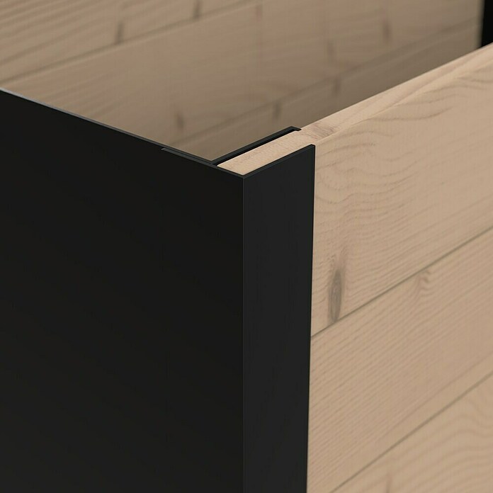 Upyard Pflanzkasten Modernbox niedrig (78 x 36 x 32 cm, Holz, Braun/Schwarz) | BAUHAUS