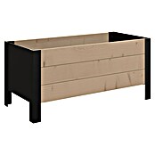 Upyard Pflanzkasten Modernbox niedrig (78 x 36 x 32 cm, Holz, Braun/Schwarz) | BAUHAUS