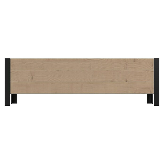 Upyard Pflanzkasten Modernbox niedrig (118 x 36 x 32 cm, Holz, Braun/Schwarz) | BAUHAUS
