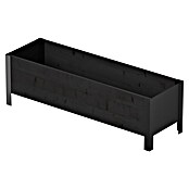 Upyard Macetero para plantas Modernbox Niedrig (118 x 36 x 32 cm, Madera, Negro) | BAUHAUS