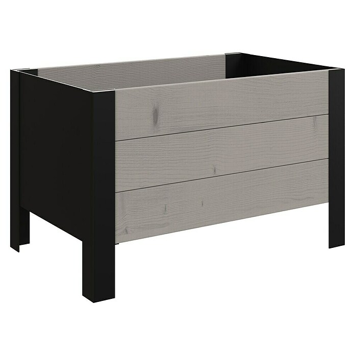 Upyard Macetero para plantas Modernbox Niedrig (58 x 36 x 32 cm, Madera, Gris) | BAUHAUS