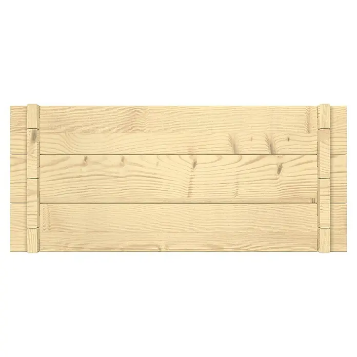 Upyard Hochbeet Multibox - L x B x H: 119 x 59,5 x 29,5 cm, Holz, Natur - Helles Naturholzbrett mit horizontalen Latten und vertikalen Stützleisten, ähnlich einer Kisten- oder Deckelseite.