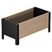Upyard Pflanzkasten Modernbox niedrig (78 x 36 x 32 cm, Holz, Braun/Schwarz) | BAUHAUS