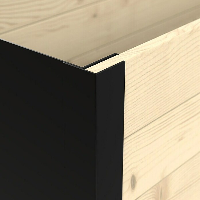 Upyard Pflanzkasten Modernbox niedrig (118 x 36 x 32 cm, Holz, Natur/Schwarz) | BAUHAUS