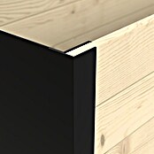 Upyard Pflanzkasten Modernbox niedrig (118 x 36 x 32 cm, Holz, Natur/Schwarz) | BAUHAUS