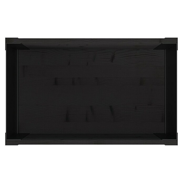 Upyard Pflanzkasten Modernbox niedrig (58 x 36 x 32 cm, Holz, Schwarz) | BAUHAUS