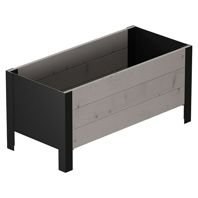 Upyard Macetero para plantas Modernbox Niedrig (78 x 36 x 32 cm, Madera, Gris) | BAUHAUS