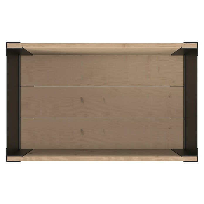 Upyard Pflanzkasten Modernbox niedrig (58 x 36 x 32 cm, Holz, Braun/Schwarz) | BAUHAUS