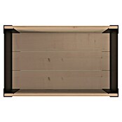 Upyard Pflanzkasten Modernbox niedrig (58 x 36 x 32 cm, Holz, Braun/Schwarz) | BAUHAUS