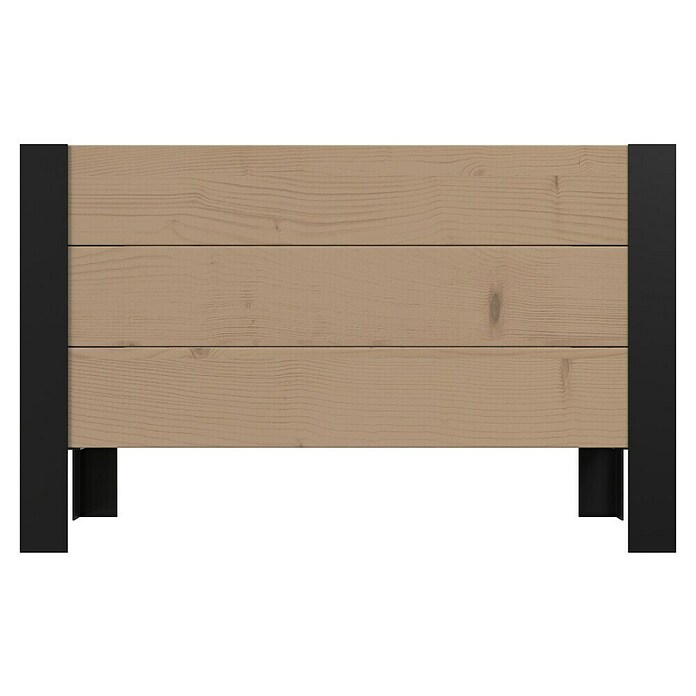 Upyard Pflanzkasten Modernbox niedrig (58 x 36 x 32 cm, Holz, Braun/Schwarz) | BAUHAUS