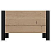 Upyard Pflanzkasten Modernbox niedrig (58 x 36 x 32 cm, Holz, Braun/Schwarz) | BAUHAUS