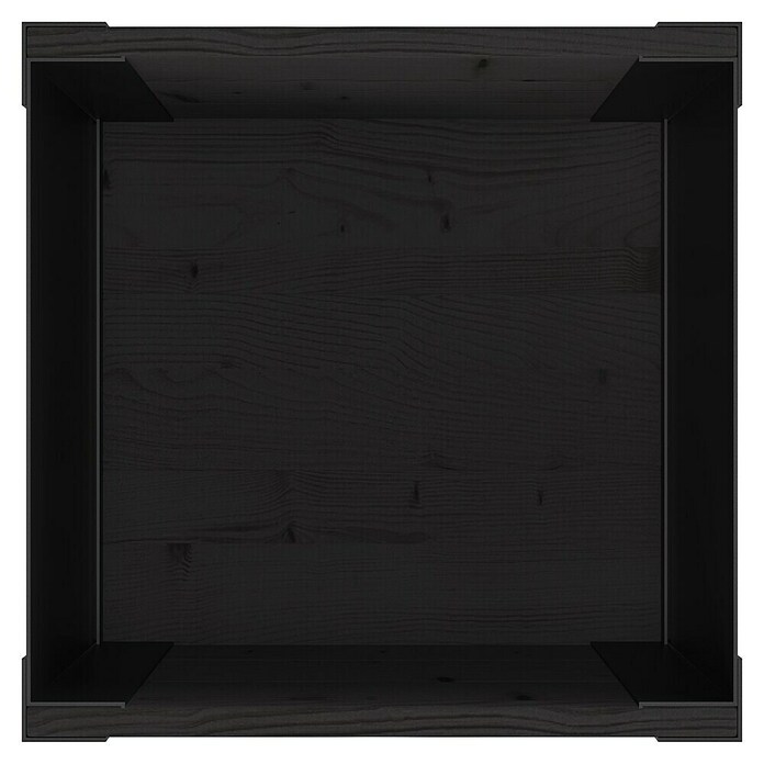 Upyard Pflanzkasten Modernbox niedrig (36 x 36 x 32 cm, Holz, Schwarz) | BAUHAUS